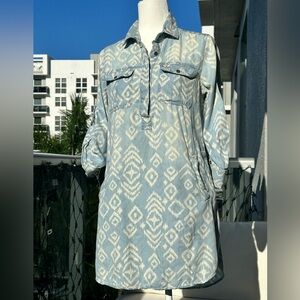 Canyon River Blues tribal print shirt dress